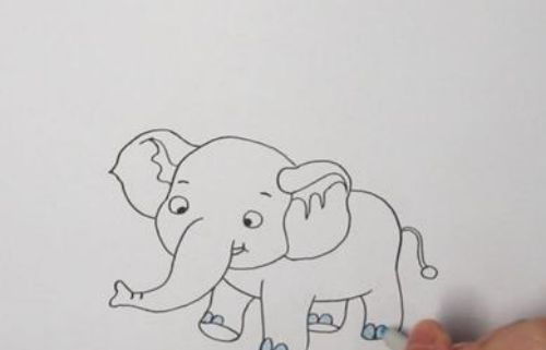 带颜色又简单好看的大象简笔画绘制教程 带颜色又好看的大象怎么画