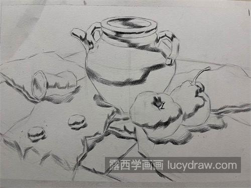 简单易学的静物素描绘制教程 新手怎样绘制素描静物