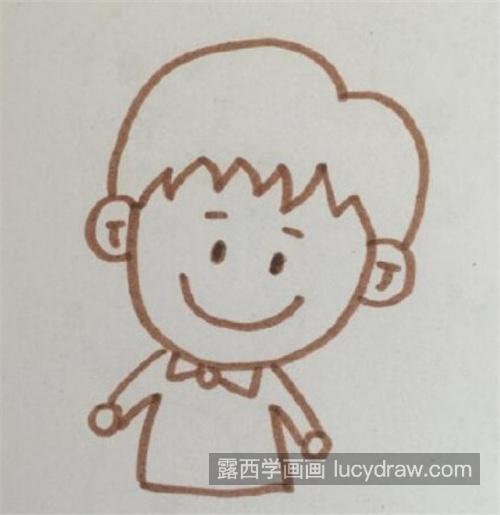 非常好看的卡通小人简笔画怎么画 带颜色的卡通小男孩简笔画绘制教程