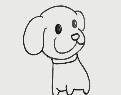 卡通可爱的小狗简笔画怎么画 带颜色的可爱小狗绘制教程