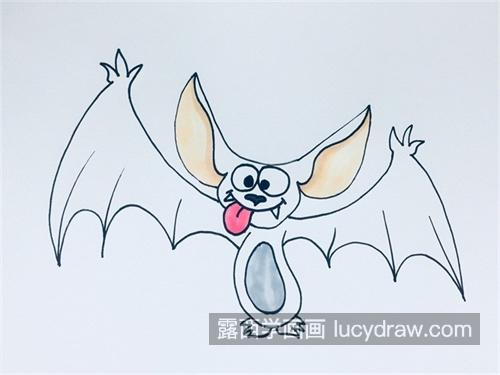 可爱的蝙蝠简笔画怎么画 彩色的蝙蝠绘制教程带图