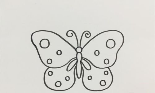 唯美好看的蝴蝶简笔画呆不住 简单的蝴蝶简笔画带颜色