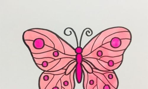 唯美好看的蝴蝶简笔画呆不住 简单的蝴蝶简笔画带颜色