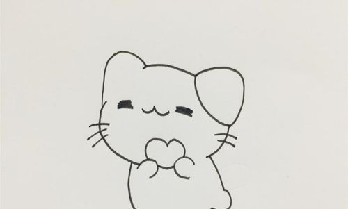 带颜色的可爱小猫简笔画怎么画 呆萌可爱的小猫简笔画绘制教程