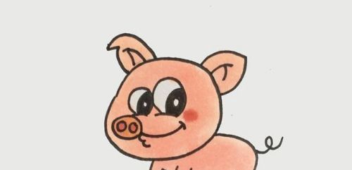 呆萌可爱的小猪简笔画怎么画 带颜色的小猪简笔画绘制教程