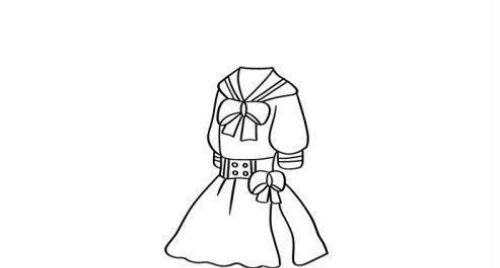 唯美的动漫人物裙子简笔画绘制教程 简单的动漫人物裙子简笔画怎么画