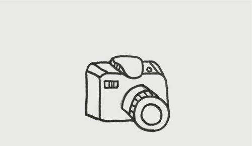 立体照相机简笔画绘制教程带图 简单可爱的照相机简笔画教程
