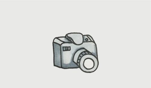 立体照相机简笔画绘制教程带图 简单可爱的照相机简笔画教程