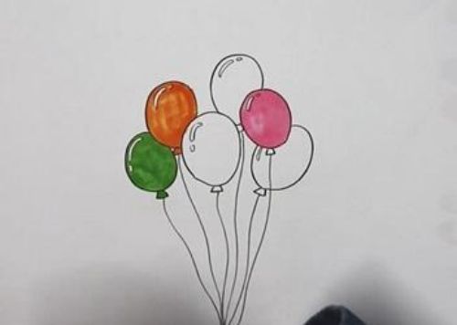 超可爱的气球简笔画绘制教程 简单又好看的气球简笔画怎么画带颜色