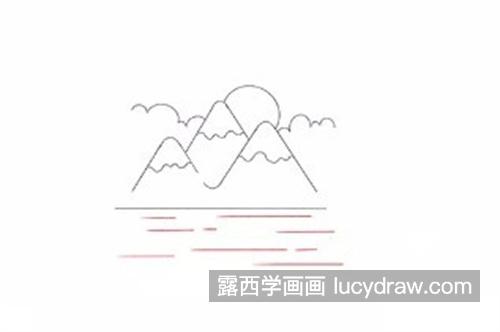 唯美的青山绿水风景简笔画怎么画 彩色的风景简笔画绘制教程