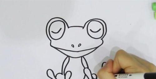 呆萌的小青蛙简笔画教程带图 彩色的青蛙简笔画怎么画