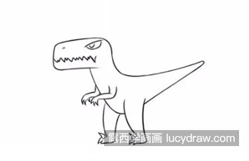 可爱q版的恐龙怎么画简单 带颜色的恐龙绘制教程