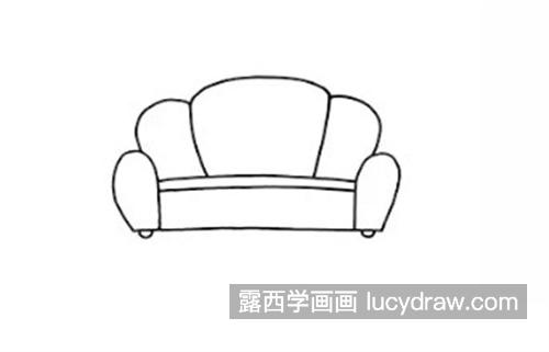 柔软的沙发简笔画怎么画 好看的沙发简笔画绘制教程
