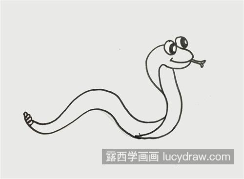 简单的小花蛇简笔画怎么画 带颜色的小花蛇绘制教程