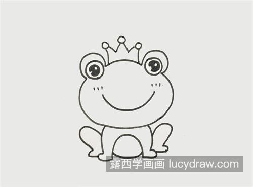 可爱的青蛙简笔画画绘制教程 带步骤的小青蛙怎么画