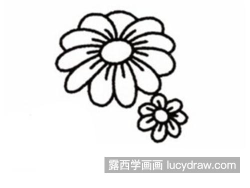 漂亮带颜色的花朵简笔画绘制教程 带颜色的花朵怎么画