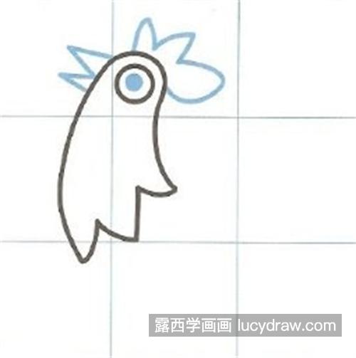 雄赳赳的大公鸡简笔画 好看的大公鸡怎么画简单