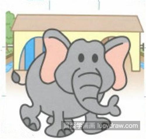 卡通可爱的大象简笔画绘制教程 可爱的大象简笔画怎么画