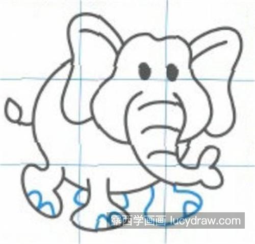 卡通可爱的大象简笔画绘制教程 可爱的大象简笔画怎么画
