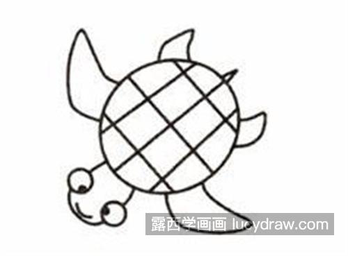 彩色的小海龟简笔画绘制教程 简单的小海龟怎么画带步骤