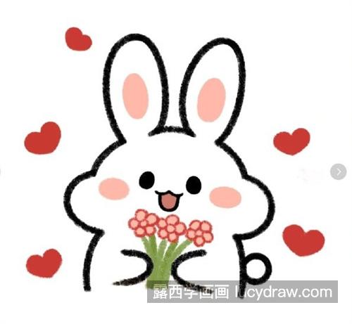 可爱的小白兔简笔画绘制教程 好看又漂亮的小白兔怎么画可爱