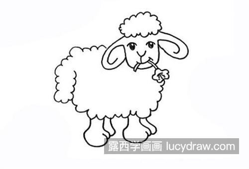 浪漫的小绵羊绘制教程 带颜色的彩色小绵羊怎么画