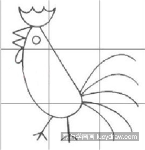 雄赳赳的大公鸡绘制教程 带颜色的大公鸡怎么画带图