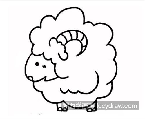 胖胖的绵羊怎么画 好看的绵羊简笔画带步骤