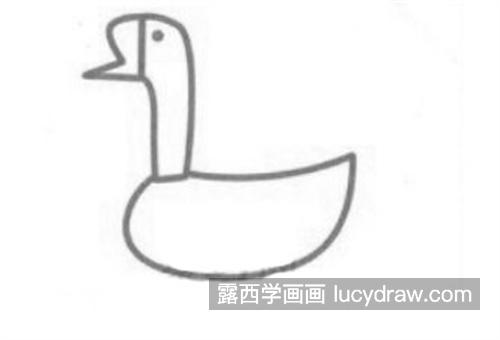 优雅好看的大白鹅简笔画怎么画 好看的胖乎乎的大白鹅绘制教程