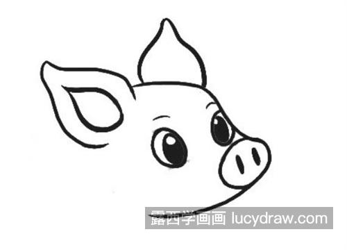 胖胖的小猪简笔画绘制教程带步骤 好看彩色的小猪绘制教程