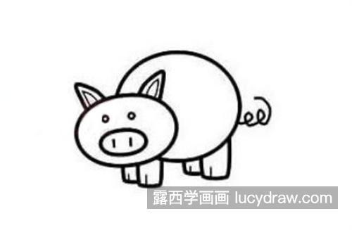 圆滚滚的彩色小猪怎么画 简单的小猪绘制教程