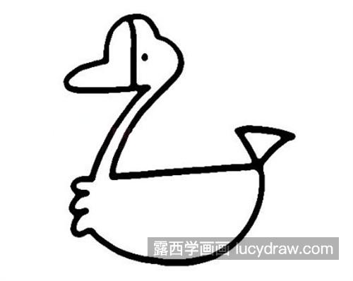 超可爱的大白鹅简笔画绘制教程 简单又可爱的大白鹅怎么画