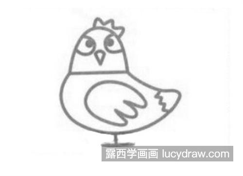 很适合小孩子学习的小鸡简笔画怎么画 胖乎乎的小鸡绘制教程
