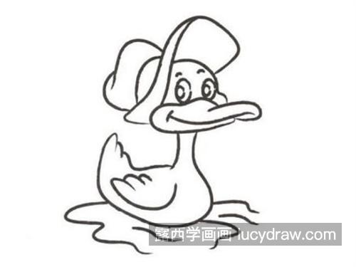 可爱的简单小鸭子怎么画 带颜色的小鸭子绘制教程