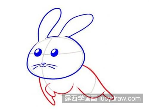 奔跑的活泼的小兔子绘制教程 带颜色的小兔子怎么画