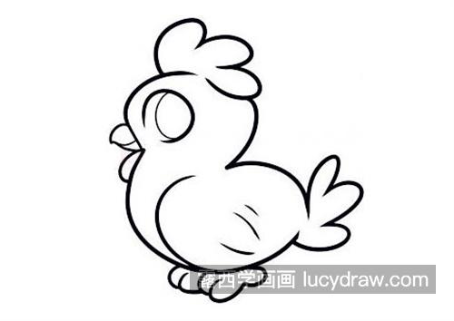 呆萌的小鸡简笔画绘制教程 简单的家禽小鸡怎么画带步骤