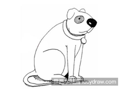 活泼的小狗简笔画怎么画 彩色的小狗绘制教程