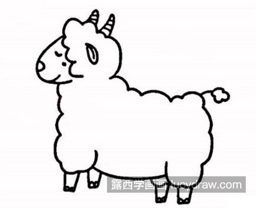 简单的小绵羊怎么画 彩色的小绵羊绘制教程