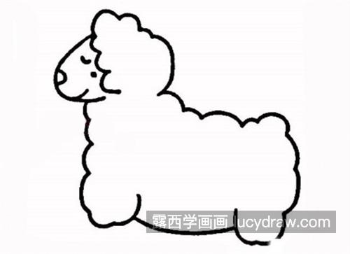 简单的小绵羊怎么画 彩色的小绵羊绘制教程