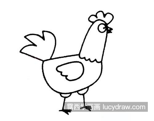 漂亮又好看的大公鸡简笔画怎么画 好看的大公鸡绘制教程