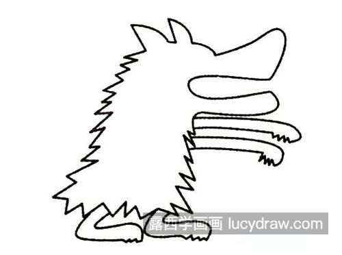 毛茸茸的大灰狼简笔画怎么画 好看的大灰狼绘制教程