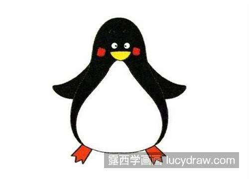 憨厚可爱的企鹅简笔画怎么画 彩色的企鹅绘制教程