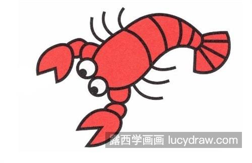 好看的红色大虾简笔画怎么画 简单的大红虾绘制教程