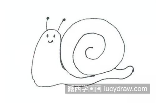 看起来超简单的蜗牛简笔画怎么画 简单的蜗牛绘制教程