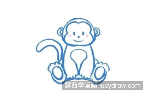 顽皮的小猴子简笔画怎么画 彩色的小猴子绘制教程