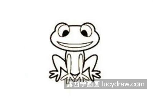 看起来很精神的小青蛙简笔画绘制教程 简单的小青蛙怎么画