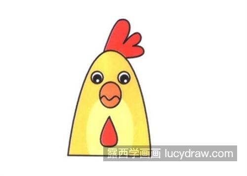 彩色的小公鸡简笔画怎么画 好看的小公鸡绘制教程