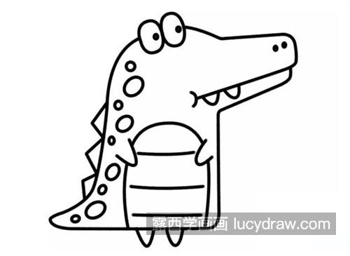 可爱的恐龙简笔画绘制教程 带颜色的恐龙简笔画带步骤