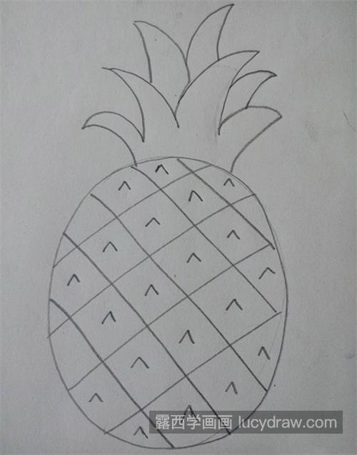好看简单的大菠萝简笔画怎么画 简单的大菠萝绘制教程