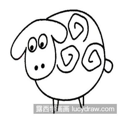 温驯的绵羊简笔画怎么画 好看的绵羊绘制教程